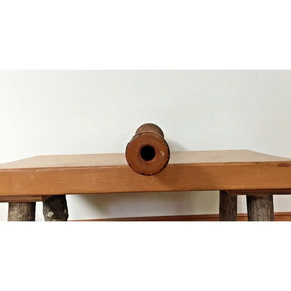 Vintage Antique Primitive Solid Wood Loom Tool Candlestick Taper Holder 12